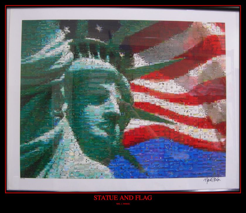 2005 Statue and Flag by Neil J. Farkas Seriolithograph (Signed by 