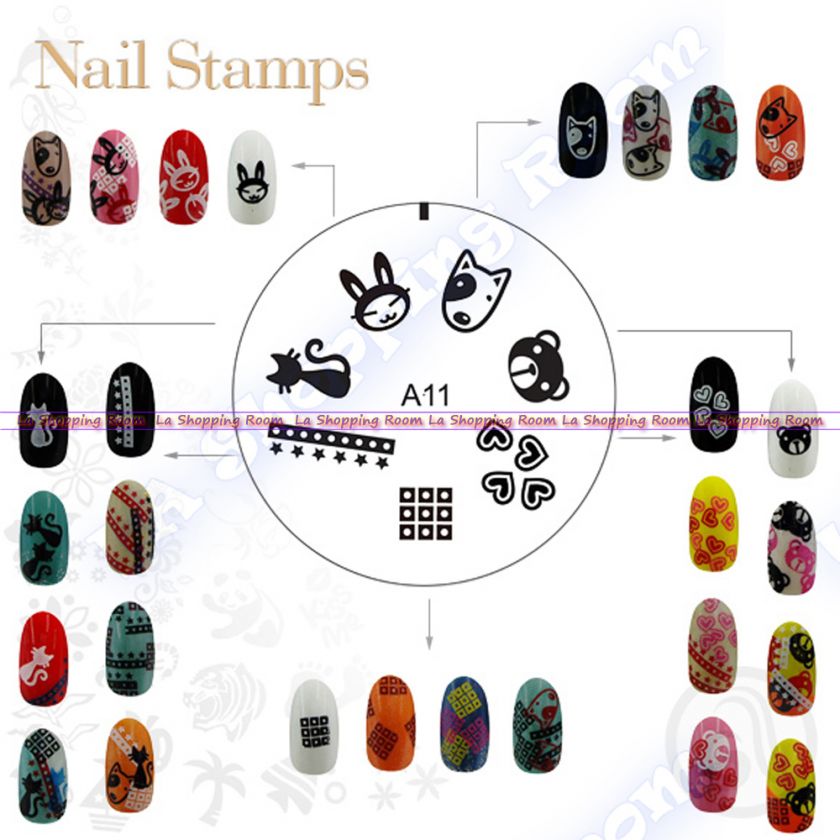   Stamp ENAS design image stamping DIY stencil printing salon stamper 11