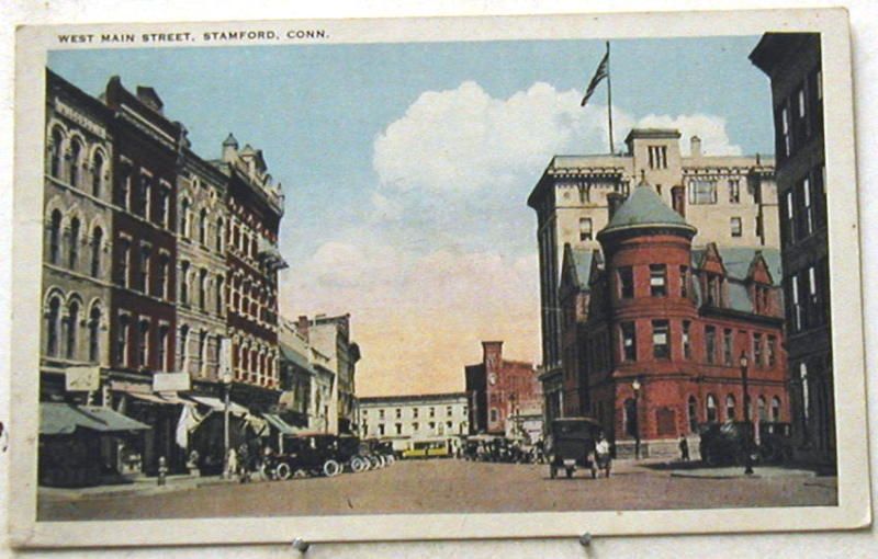 G3311 STAMFORD, CT. POSTCARD, MAIN ST.  