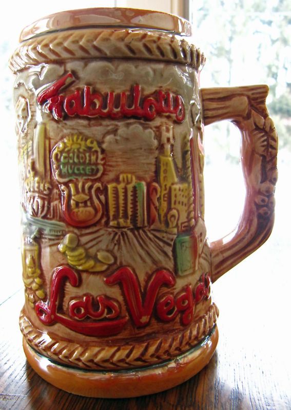 Vintage Fabulous Las Vegas Beer Stein Mug Casinos Japan  