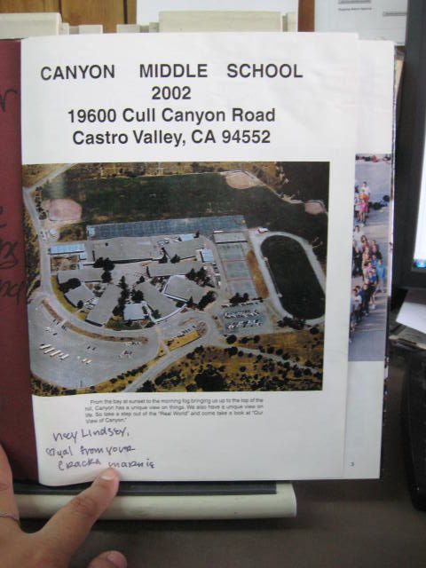 2002 Canyon Middle School Yearbook, Castro Valley, CA  