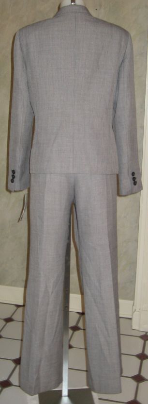 NINE WEST Jacket Blazer Light Charcoal PANT SUIT sz 14 $240  