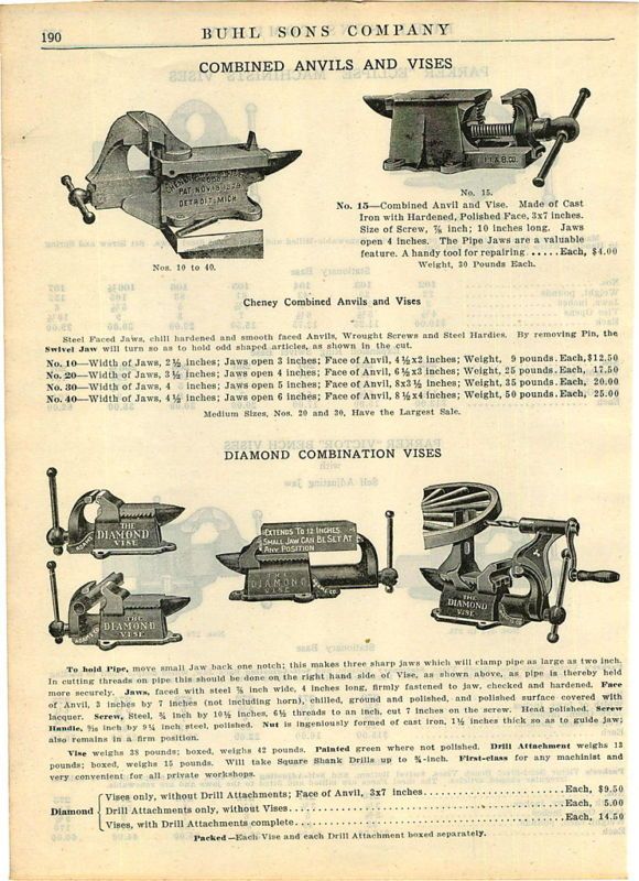 1924 Cheney Combined Anvil Vise Farm II&B Diamond ad  