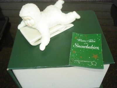 Dept 56 Snowbabies MINT in Box SLED Sledding  