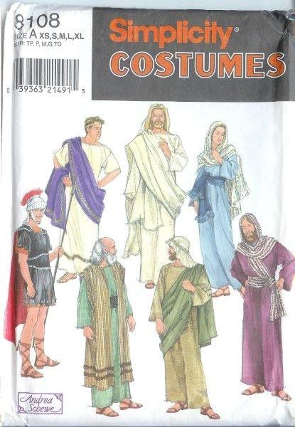 OOP Church Choir Robe Costume Sewing Pattern Unisex McCalls Simplicity 