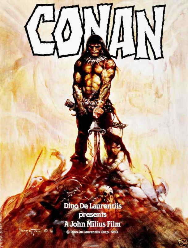 SCHWARZENEGGER POSTER   CONAN   UNIQUE   FRAZETTA  