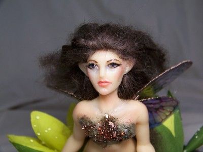 Frog water Fairy art doll ADSG OOAK IADR Kate Sjoberg  