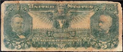 RARE 1896 $5 *EDUCATIONAL* Silver Certificate  The KING 