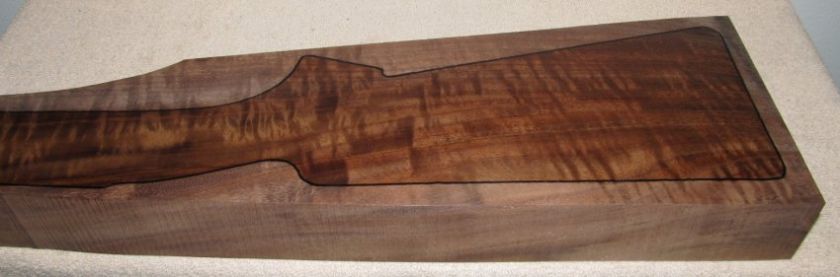 Dry Fancy Claro Walnut Rifle Gunstock Blank  