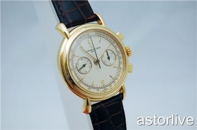 Gents 18k Yellow Gold Vacheron Constantin Chronograph  