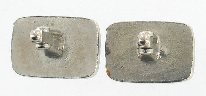 VINTAGE HEAR, SEE, SPEAK NO EVIL 3 MONKEYS SILVER TONE CUFFLINKS 