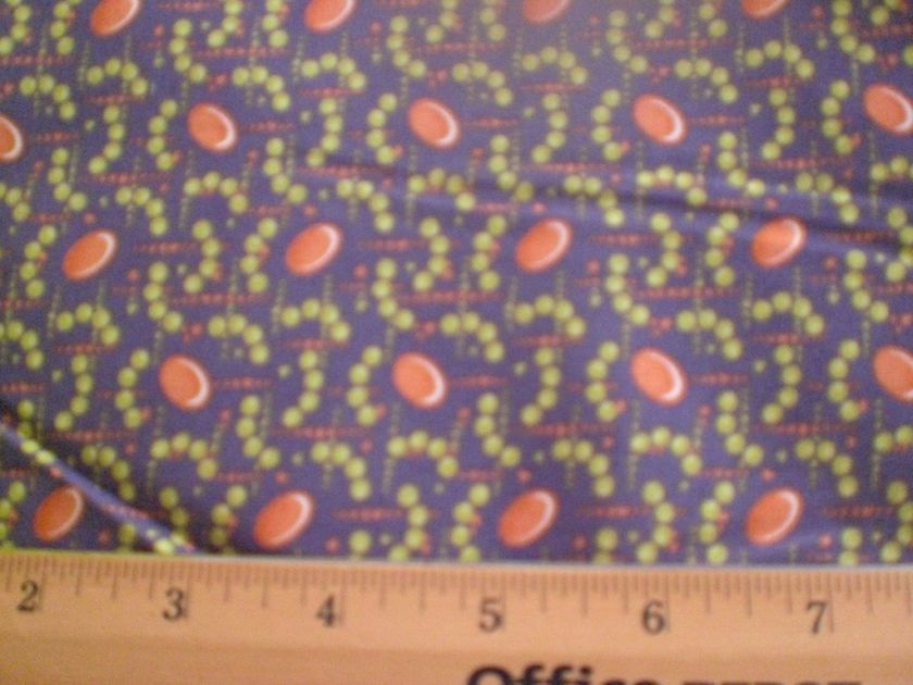 Fabric  Moda Scaredy Cat   Orange Ovals w/Green Dots  