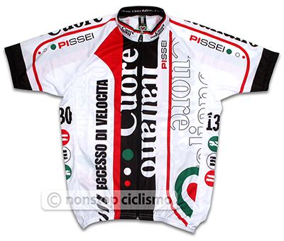 PISSEI CUORE ITALIANO CYCLING JERSEY  WHITE XS/1  