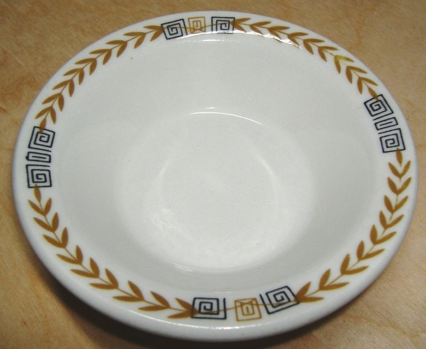 Shenango Esquire Dessert Custard Bowl Greek Key Laurel Restaurant Ware 