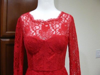 298NEW BCBG SALINA CORSET Lace Party Cocktail Bell Sleeve Holiday 