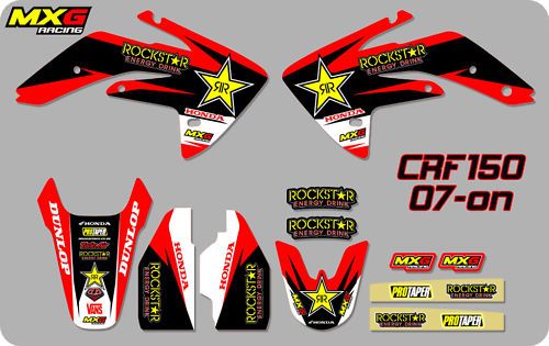 ROCKSTAR ENERGY MOTOCROSS GRAPHICS STICKERS DECAL KIT HONDA CRF150 CRF 