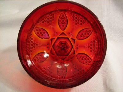   Glass RED ROYAL RUBY Covered Butter HIGH HOB #550 GORGEOUS  