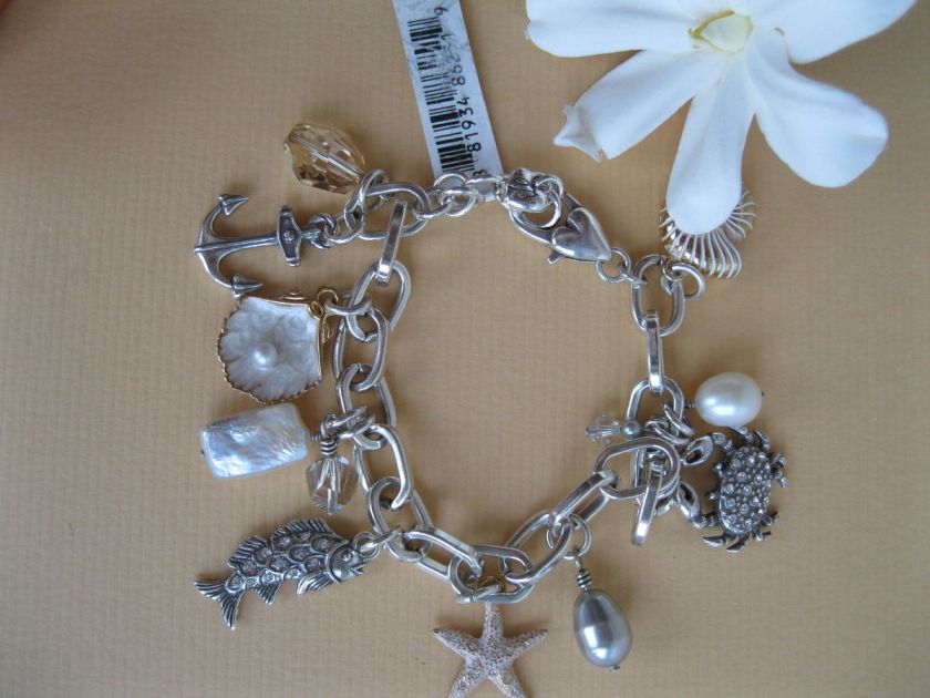   Nautical Bracelet Starfish Crab Shell NWT Rare NWT Tin included  