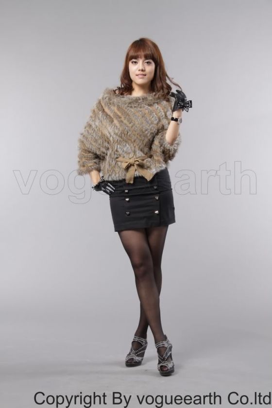 527 new real rabbit fur 4 color shawl/vest/coat/jacket  