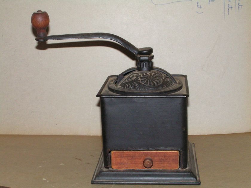 ANTIQUE Antique Bronson Walton Co METAL COFFEE GRINDER  