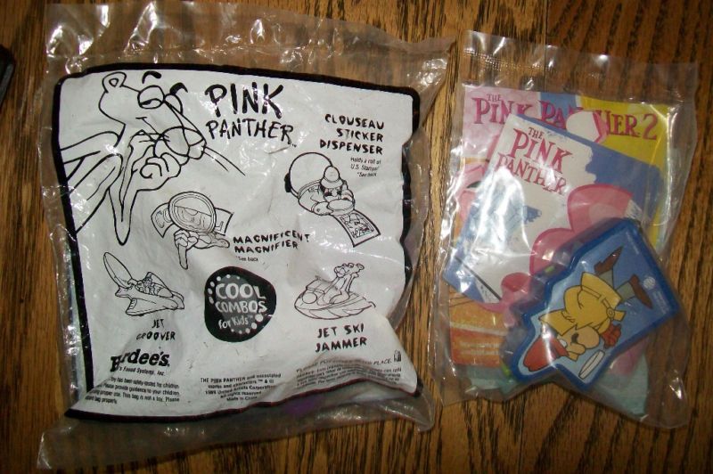 Hardees & Burger King Pink Panther toy lot NEW  