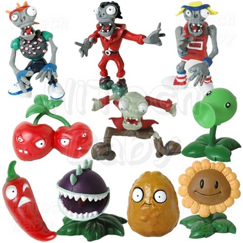 10x PVZ PLANTS vs ZOMBIES Trading Figure Collection  