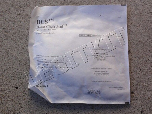   Seal (BCS) OCT 2013 SEALED STERILE Medical IFAK Asherman GSW  