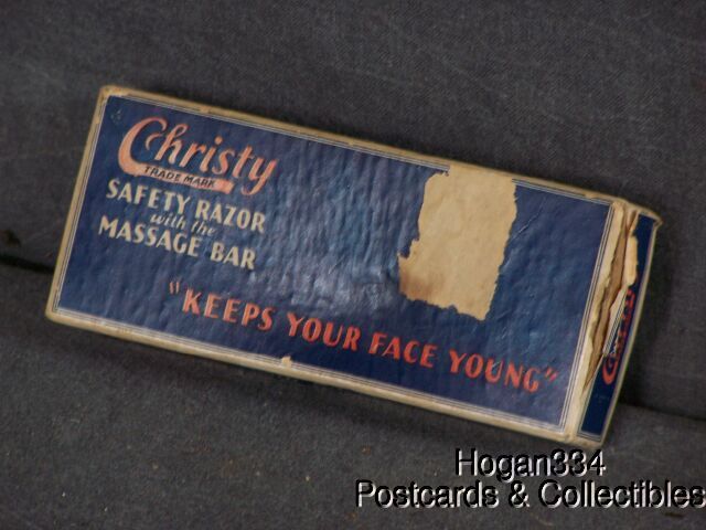 Vintage Christy Safety Razor w/ Massage Bar Pilot Model  