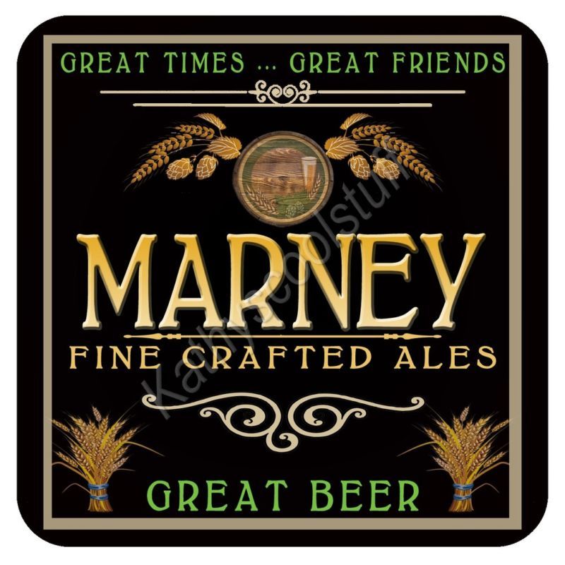 MARNEY s BEER 6pk COASTERS Ale Wine Tiki Irish Bar Pub  