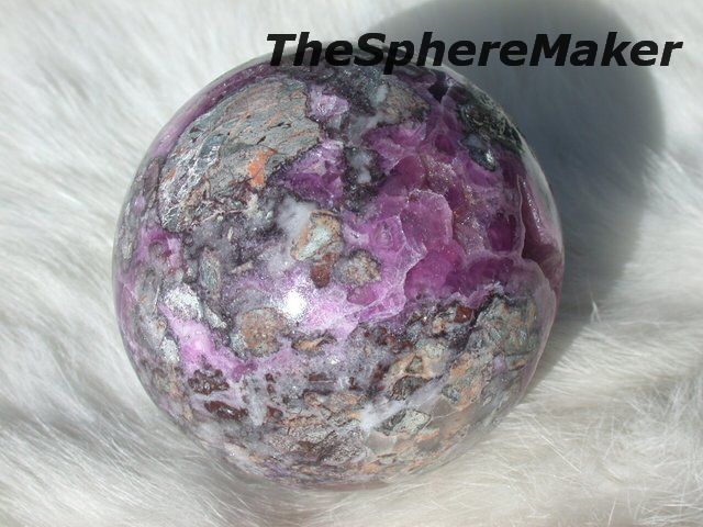 Siaz COBALTO CALCITE in MATRIX SPHERE GEODE LIKE CRYSTAL BALL MOROCCO 