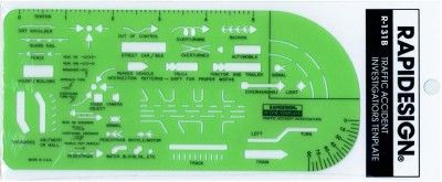 Berol Template   Traffic Accident   Pocket Size R 131B 014173252654 