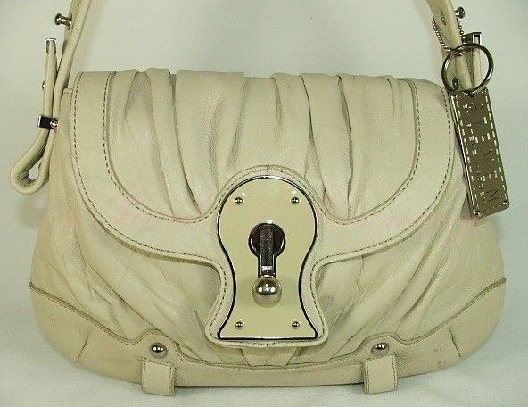 Steven by Steve Madden City Lock Small Flap Bag Purse Ivory 