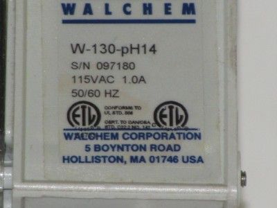 WALCHEM W 130 PH14 PH & ORP TRANSMITTER MONITOR  