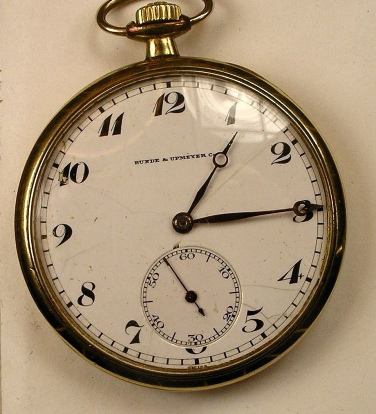 BUNDE & UPMEYER G.F. POCKET WATCH 19 J LONGINES VINTAGE  