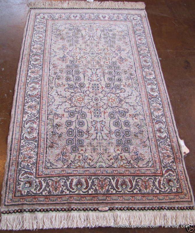 3x5 Turkish Kayseri Silk Rug Signed Lavender #17993  