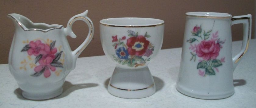 Set Of 3 Japanese Porcelain Knick Knacks Very Cute  