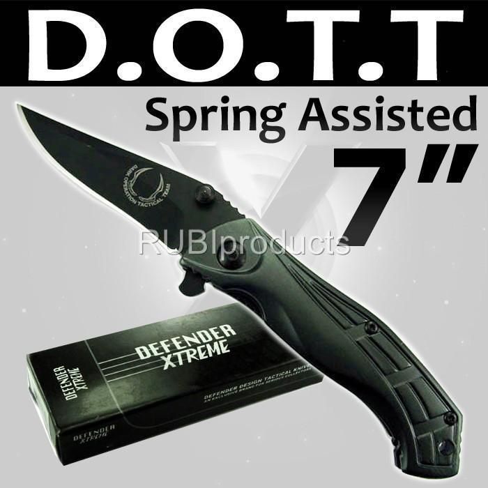 DARK OPERATIONS Spring Assisted Knife Tactical Pocket Knives 