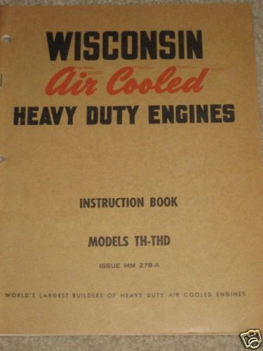 Wisconsin VM4 VP4 Engine Service & Owners Manual Book  