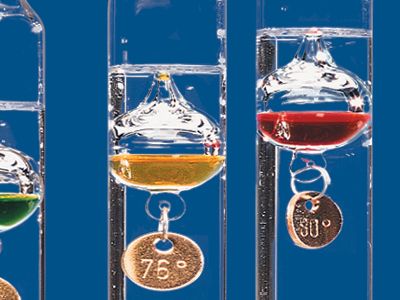 Original 5 Tube Galileo Thermometer Gold Tags   Oak  