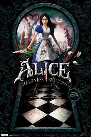 VIDEO GAME POSTER ~ ALICE IN WONDERLAND RETURNS KEYHOLE  