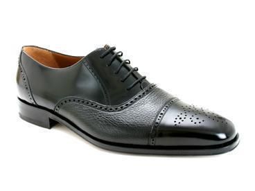 Mezlan Mens Tyson II Black Calfskin Cap Toe Shoe 12859  