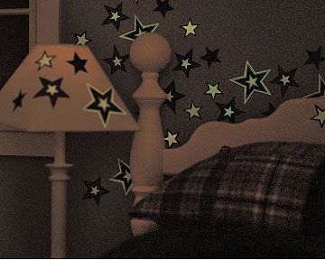 Stars 25 Glow in the Dark Star Space Walls Ceiling Wallies Sticker 