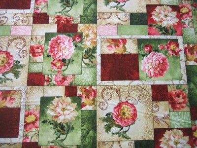 Wilmington Hopes Promise Floral Dahlia Block Fabric Yd  