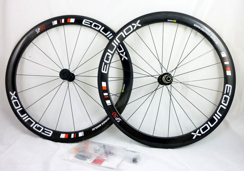 New EQUINOX SP050 CARBON 700C Tubular 50mm Wheel set F/R  