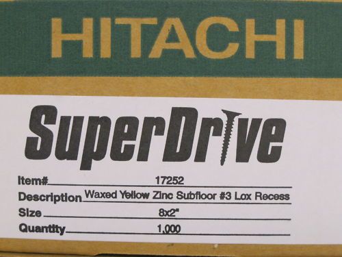 HITACHI #8 X 2 SUPERDRIVE DECK SCREWS, 1000/BX  