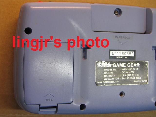 JAPAN SEGA GAME GEAR LIGHT BLUE LIMITED COLOR scratehed  