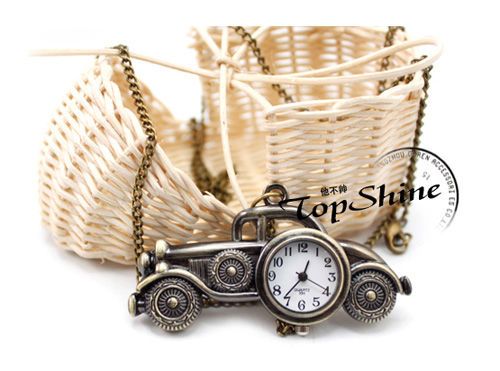 NEW CLASSIC UNIQUE VINTAGE CAR LADY NECKLACE WATCH #203  