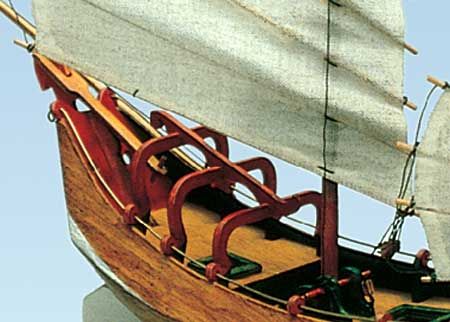 Amati’s Sampan ship model kit feature laser cut frames and keel 