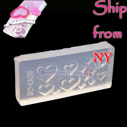 3D Acrylic Nail Art Mold DIY Decoration Fashion HEART  