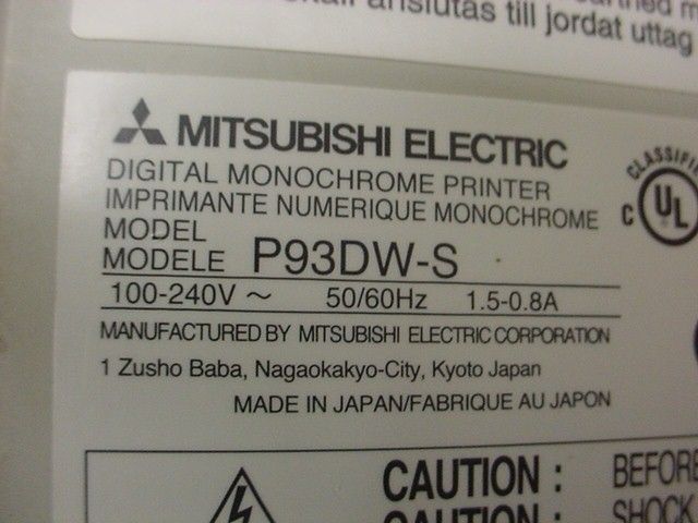 Mitsubishi P93D Digital Monochrome Printer P93DW S  